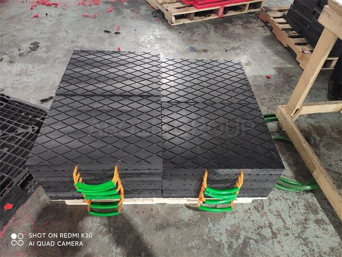 Recycled Black Plastic anti Slip UHMWPE Crane Outrigger Pad