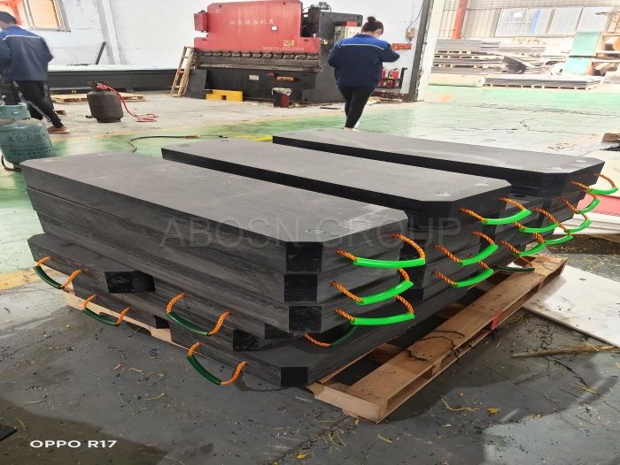 High impact resistance UHMWPE outrigger pad heat resistant pads for crane