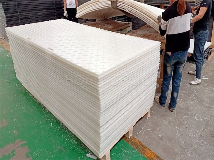 uv stabilised hdpe plate protection of polyethylene ground protection mats in white color