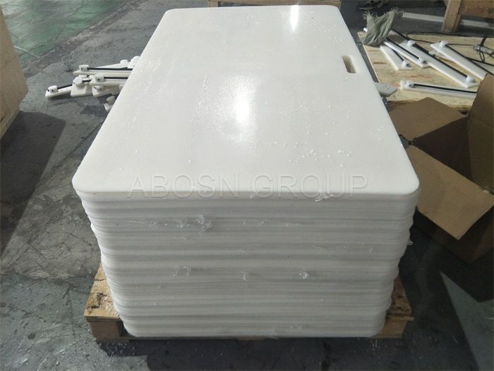 PE white sliding shooting pad with handle/durable hockey shooting pad