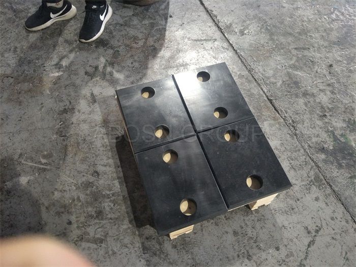 black plastic dock bumper with rubber pads
