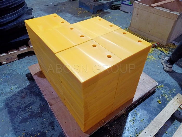 Impact resisting crane outrigger pads Uhmwpe block for construction