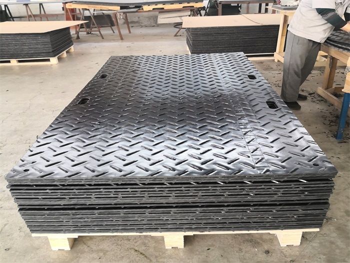 plastic sheet hdpe black textured ground mat