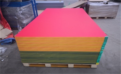 smooth hdpe sheet and orange peel hdpe double color board from customer feedback
