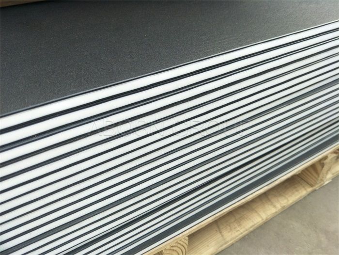 China Double Layered HDPE Plastic Sheet in gray white gray