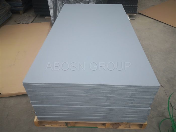 China Double Layered HDPE Plastic Sheet in gray white gray