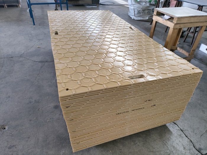 High quality plastic ground mat HDPE ground protection panels with hexagonal patterns